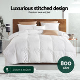 Giselle Bedding 800GSM Goose Down Feather Quilt Winter Blanket Duvet Comforter Single